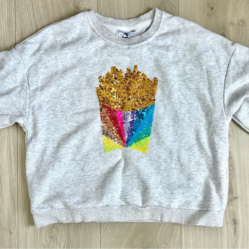NWOT | Queen of Sparkles | French Fries Sweatshirt
